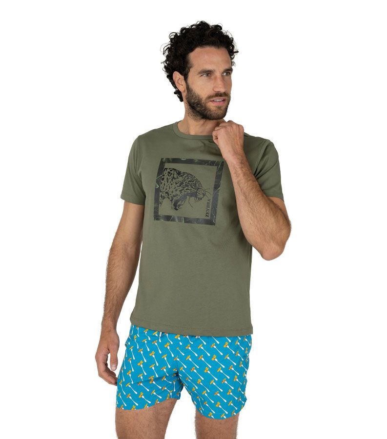 Zeybra T-SHIRT UOMO 100% COTONE SUPIMA MILITY Ultimo giorno