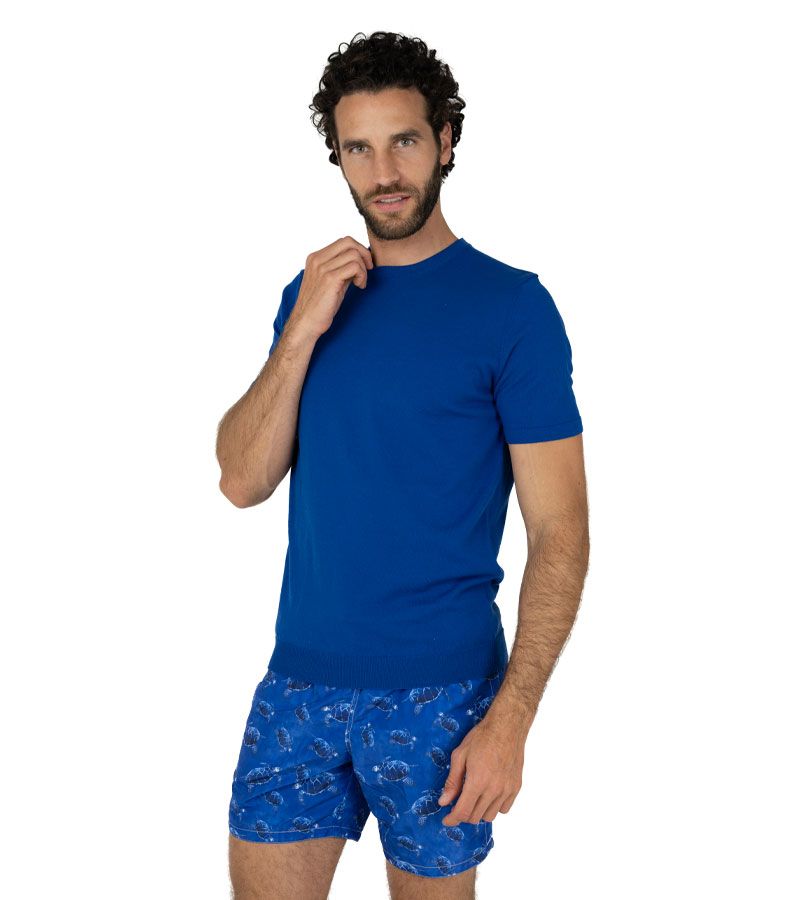 Zeybra T-SHIRT UOMO 100% COTONE CRÈPE INCHIOSTRO Fino al 50% di sconto