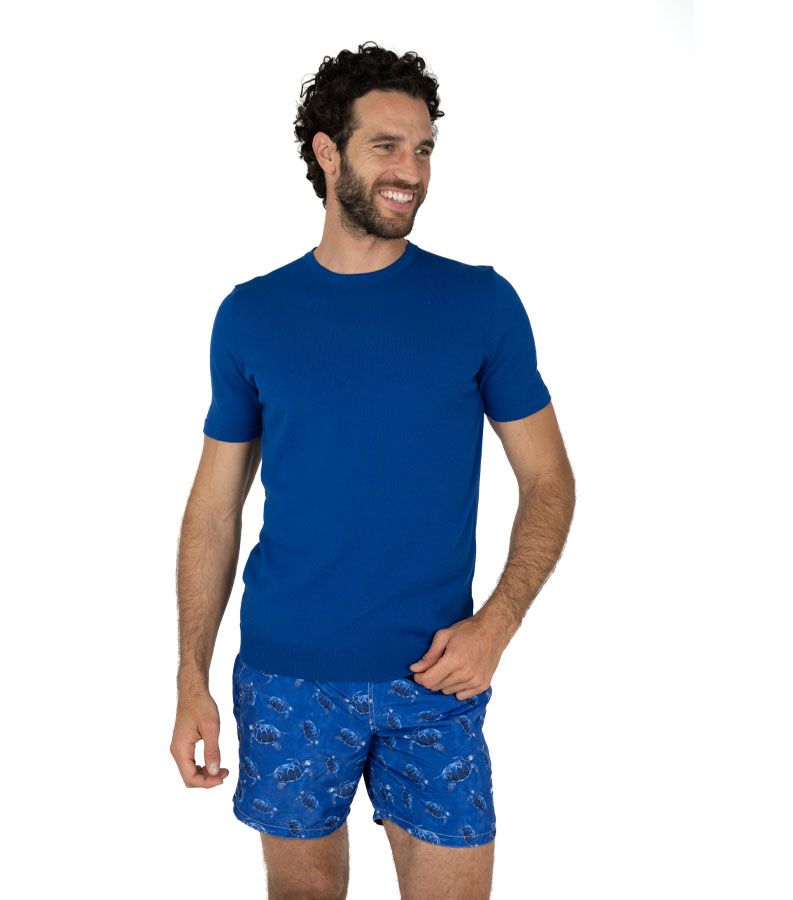 Zeybra T-SHIRT UOMO 100% COTONE CRÈPE INCHIOSTRO Fino al 50% di sconto