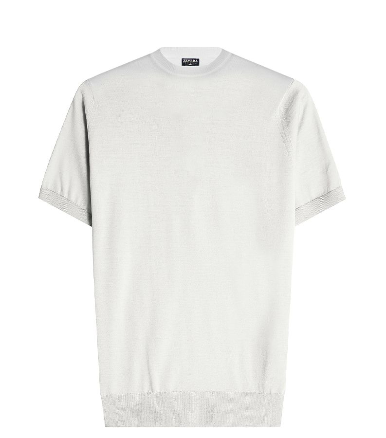 Zeybra T-SHIRT UOMO 100% COTONE CRÈPE OFF WHITE Offerta speciale della fabbrica