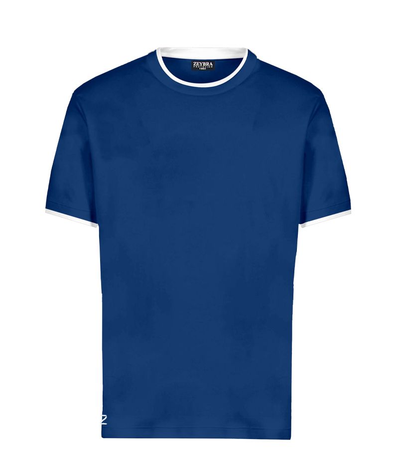 Zeybra T-SHIRT DOPPIO COLLO 100% COTONE INDIGO Fino al 55% di sconto