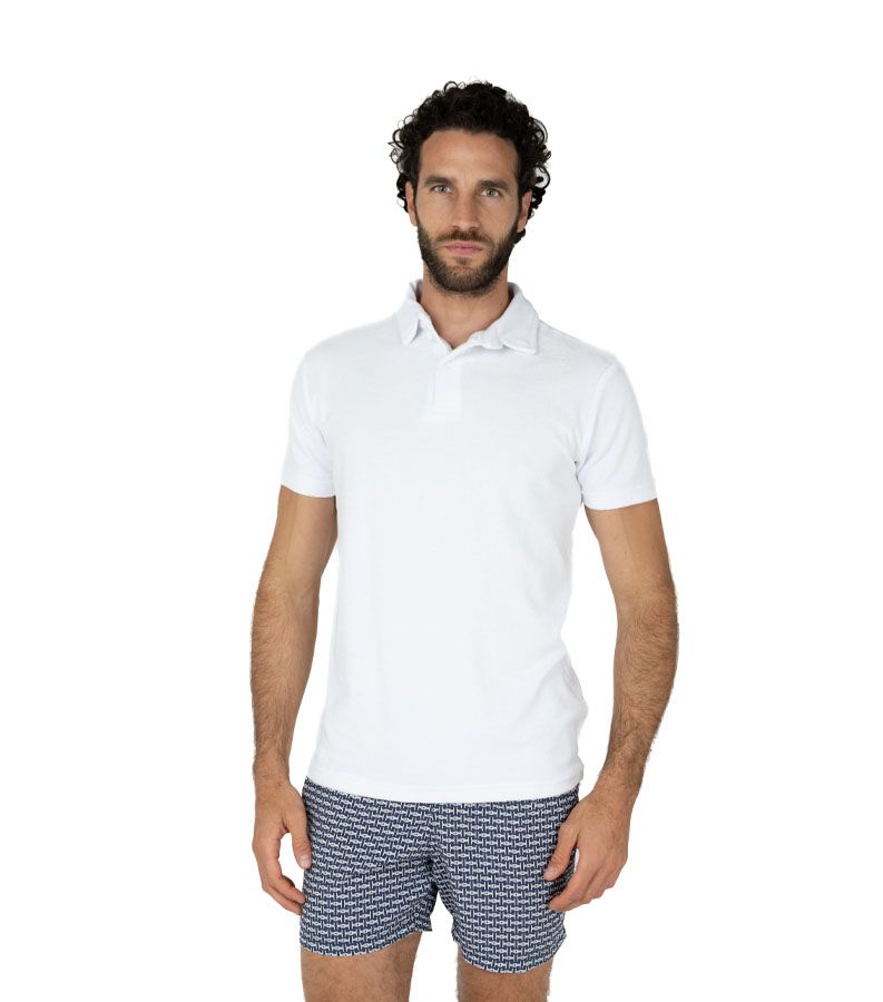 Zeybra POLO UOMO SPUGNA BIANCO Super sconto