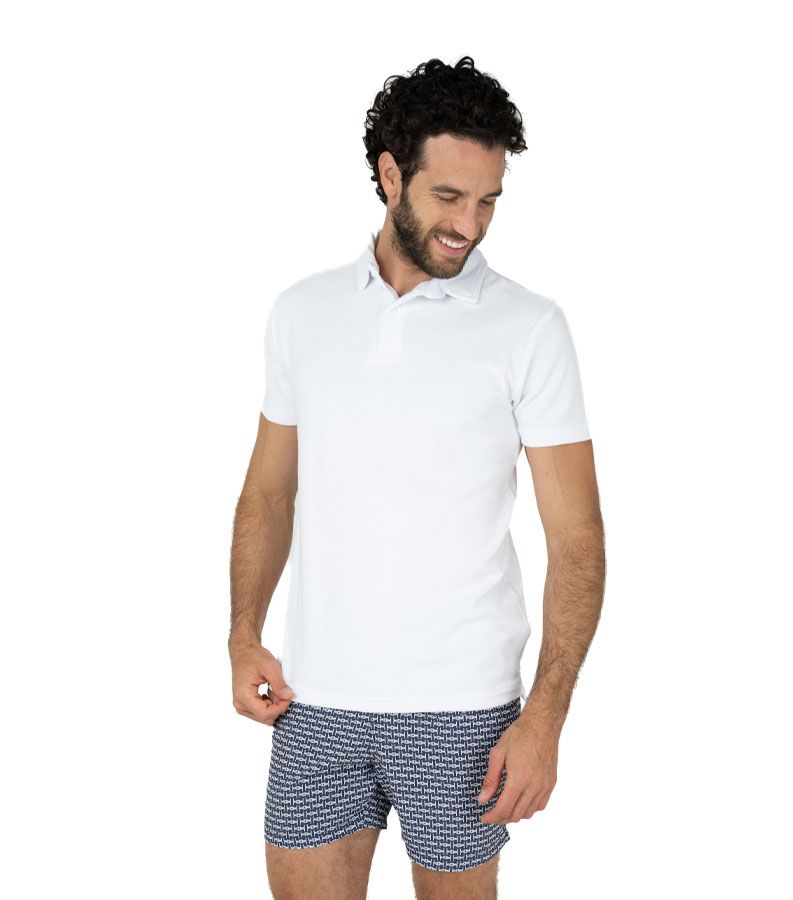Zeybra POLO UOMO SPUGNA BIANCO Super sconto