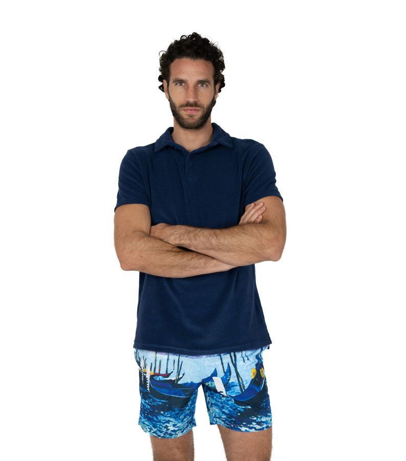 Zeybra POLO UOMO SPUGNA BLU Enormi sconti