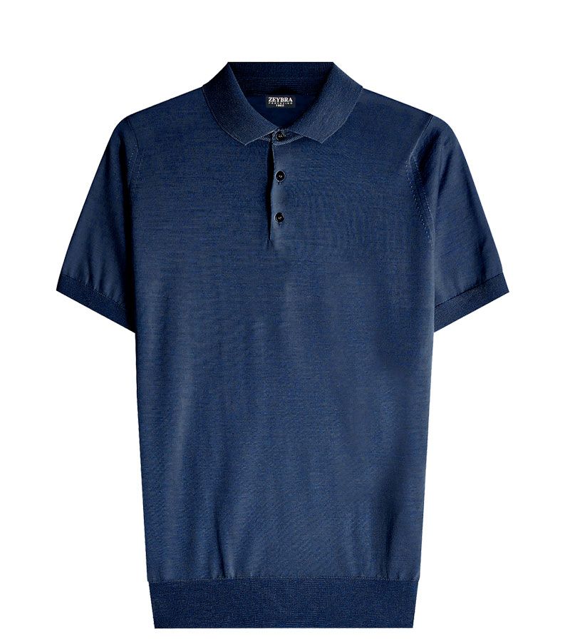 Zeybra POLO UOMO COTONE CREPE BLU Black Friday Prezzi