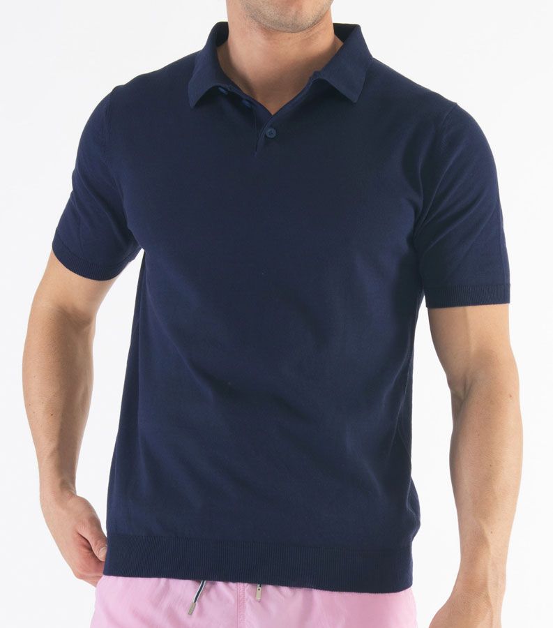 Zeybra POLO UOMO COTONE CREPE BLU Black Friday Prezzi