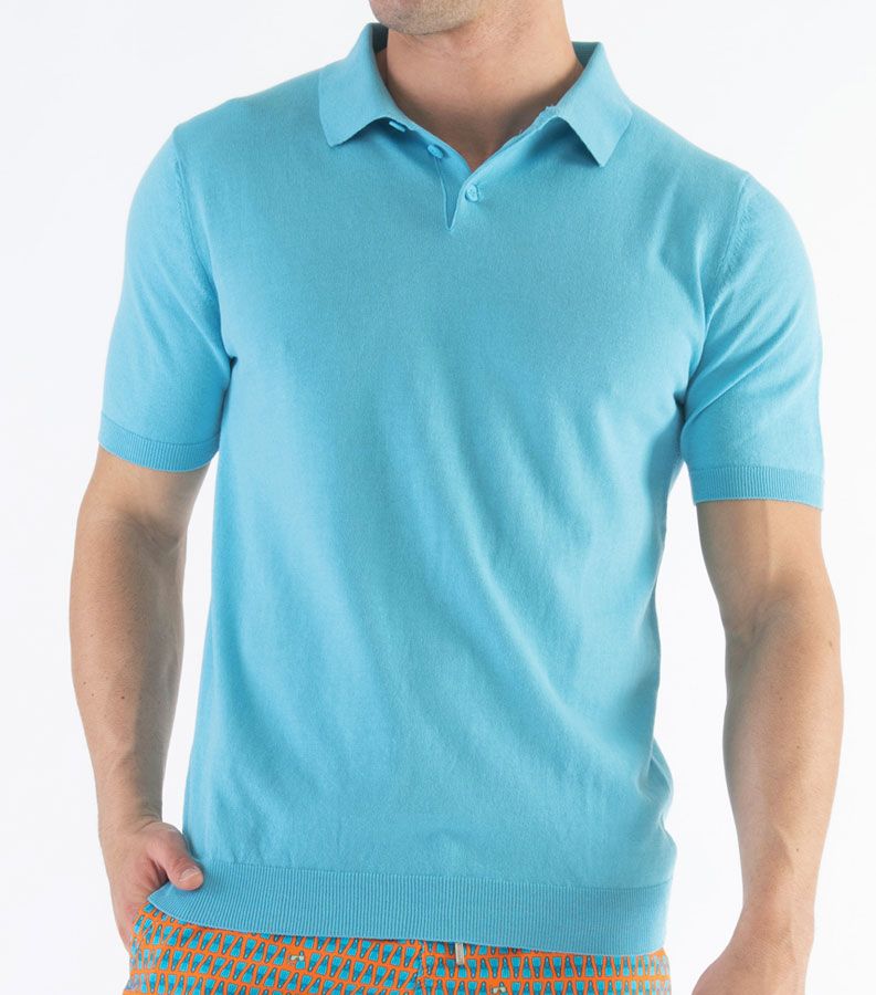 Zeybra POLO UOMO COTONE CREPE CIELO In vendita