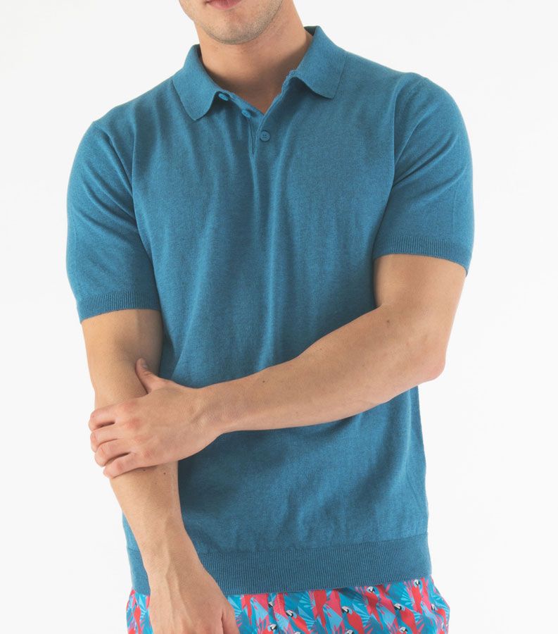 Zeybra POLO UOMO COTONE CREPE DENIM Duty-free